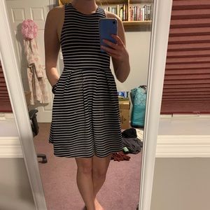 Striped skater dress with pockets!
